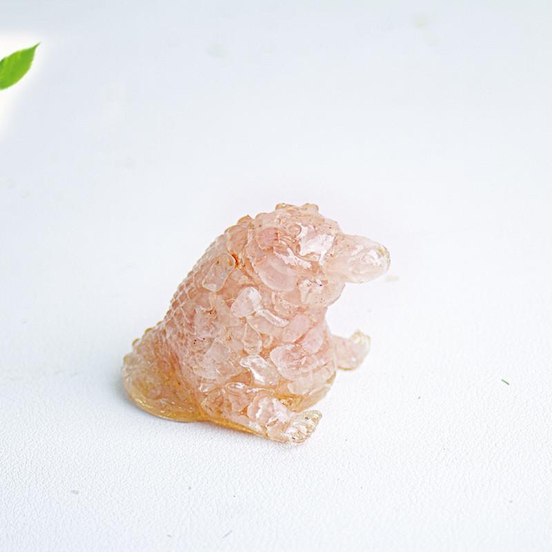 Crystal Resin Miniature Office Decor With Obsidian And Rose Quartz For Home And Desk Display