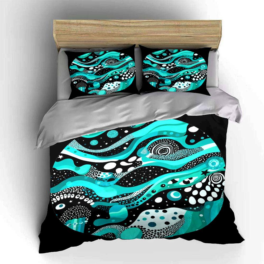 Galaxy-Inspired Abstract Home Set Soft Comfortable Duvet Cover Bedding Set Included 1*Duvet Cover & 2*Pillowcases, Gift