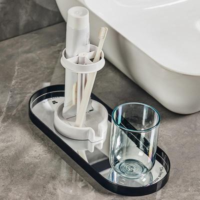 Toothbrush Holders With Cover 3 Slots Toothbrush Holder Stand Shower Toothbrush Holder Bathroom Gadgets Toothbrush Organizer For