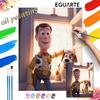 Toy Story Sheriff Woody and Puppy Digital Oil Painting Art Kit Hand Painted Home Decor