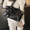 Faux Leather Tote Bag for Women with Belt Detail Fashion Shoulder Handbag Casual Everyday Use