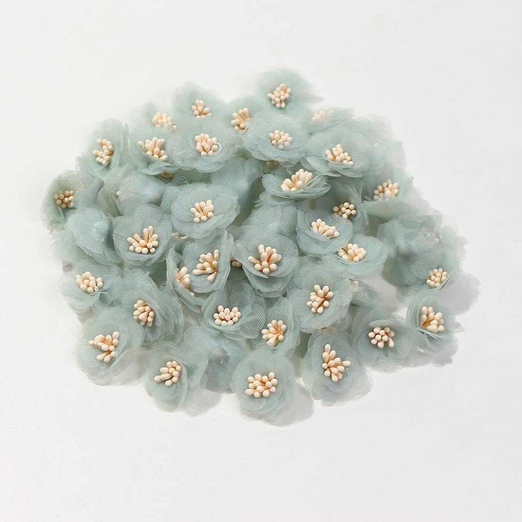 10/20Pcs Chiffon Gauze Artificial Flowers DIY Headwear Wedding Decorations Fake Flowers Clothes Crafts Hairpin Corsage Accessory