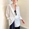 Bumbac acetat Tencel, confortabil și texturat, cămașă largă și versatilă din bumbac acetat Tencel, cămașă de protecție solară din in.