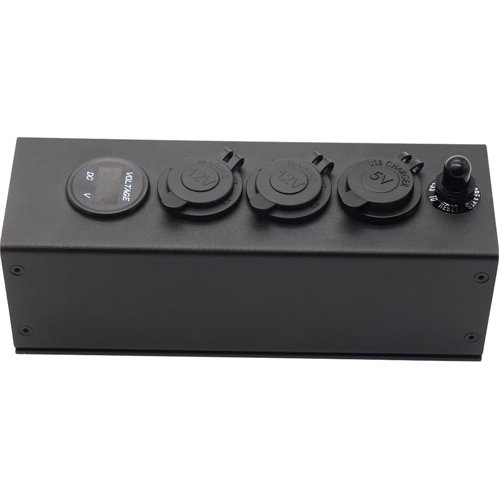 Car Power Supply Socket Box Voltmeter Charger Multi-function Power Box With Independent Switch Control Acesssories
