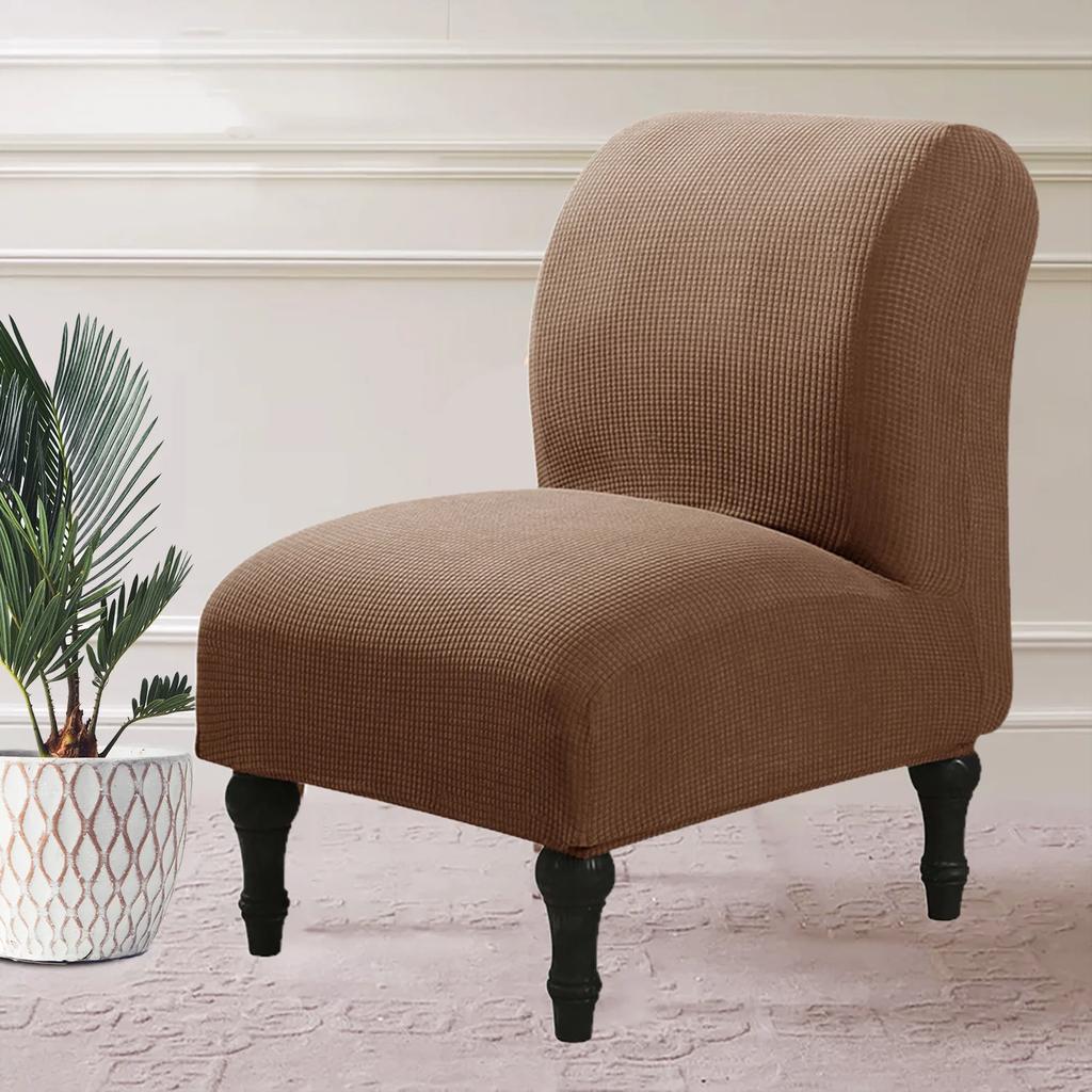 Armless Chair Cover Single Sofa Slipcover Modern Accent Stretch Chair Covers Elastic Cheap Couch Protector Cover For Home Hotel