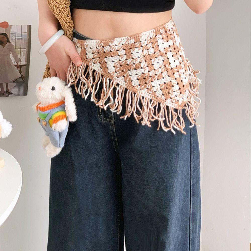 

Bohemian Turban Knitted Triangle Headscarf Cummerbund Hip Scarf Spicy Girls Style11