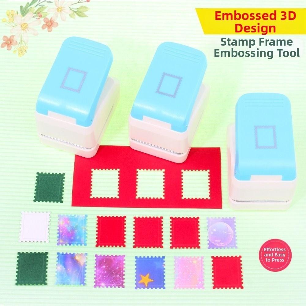 DIY Stamp Border Punch 2.87x2.39cm Toothed Puncher Embosser Embossing Machine  Journal Making