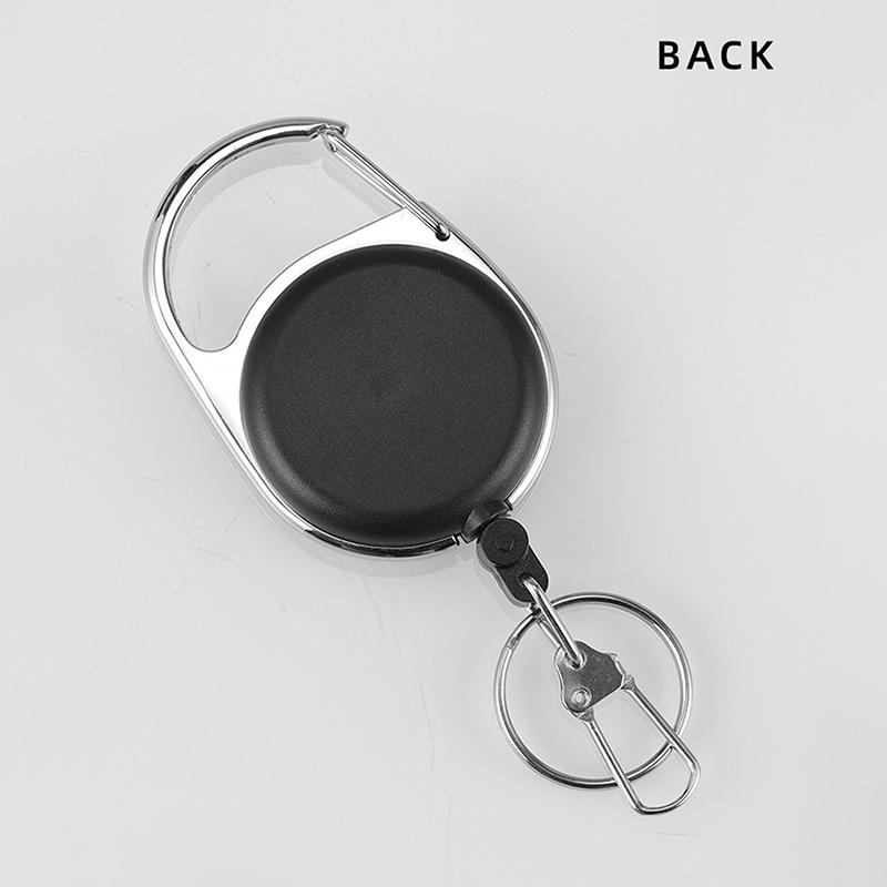 Easy-Pull Buckle Retractable Keychain With Scale Ruler Anti-Lost For Fishing Gear Multi-Function Tackle Accessory