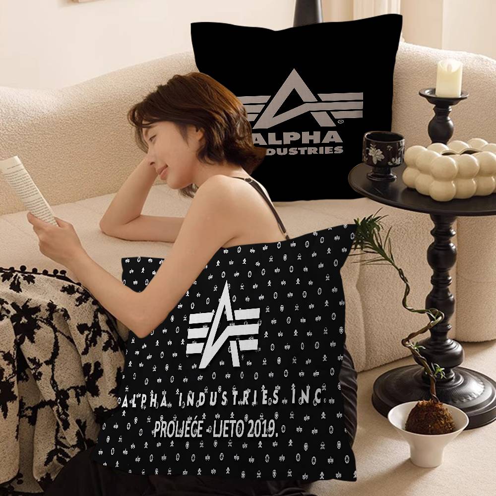 A-Alpha La I-Industries Logo Cushion Cover Car Throw Pillow Case For Sofa Car Christmas Gift 40X40Cm 45X45Cm