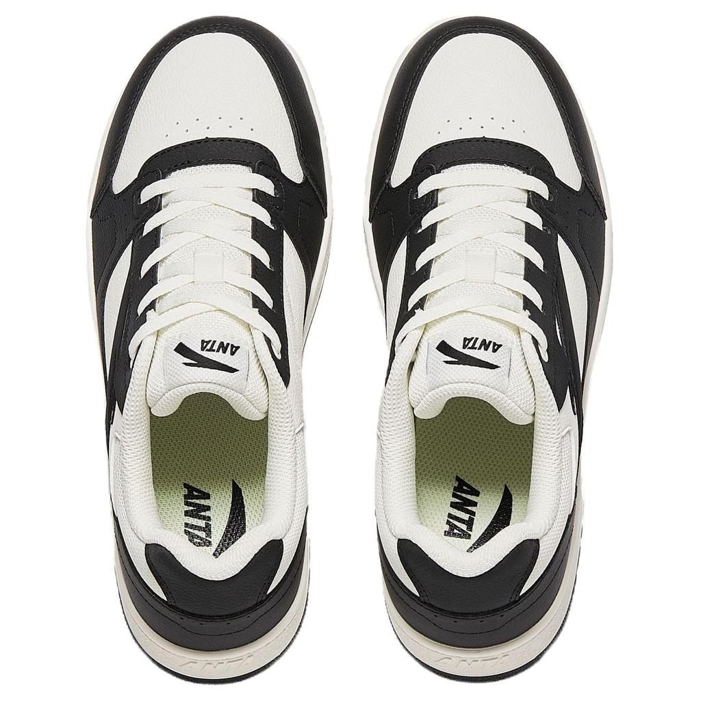 Anta Year 2 Simple Versatile Classic Fashion Durable Lightweight Low-Top Skate Shoes Women sneaker Black White 922548068-5