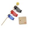 Osaka Choseido May Festival Compact Mini Helmet and Carp Streamer Set Dolls (Indoor Use, Ceramic)