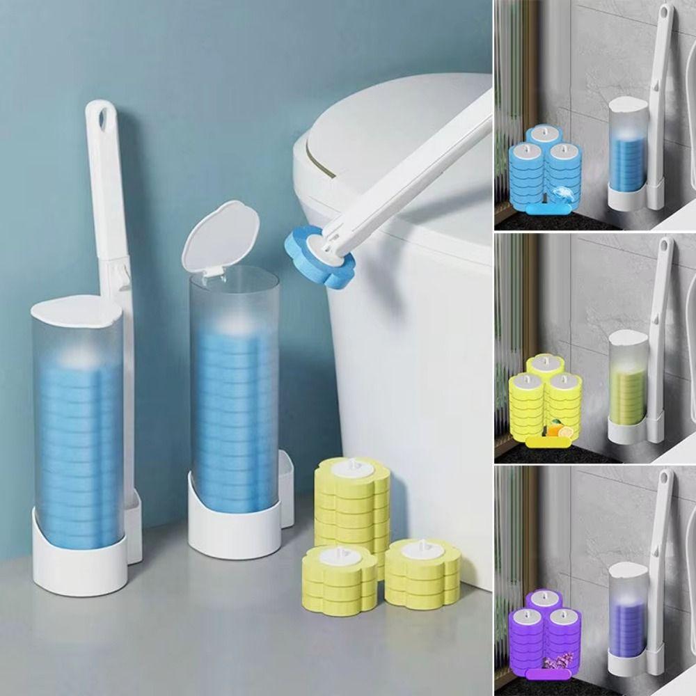 360° Cleaning Toilet Bowl Brush Holder Disposable Toilet Brush Bathroom Cleaning