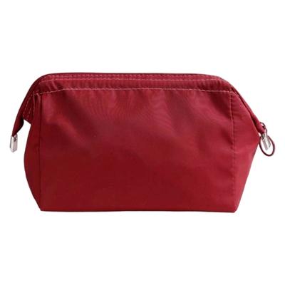 Makeup Pouch With Multiple Compartments Waterproof Nylon Fabric Morandis Color Cosmetic Storage Container