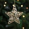 Elk Christmas Gold Plating Hanging Pendant Plastic Christmas Tree Ornaments  Christmas Party