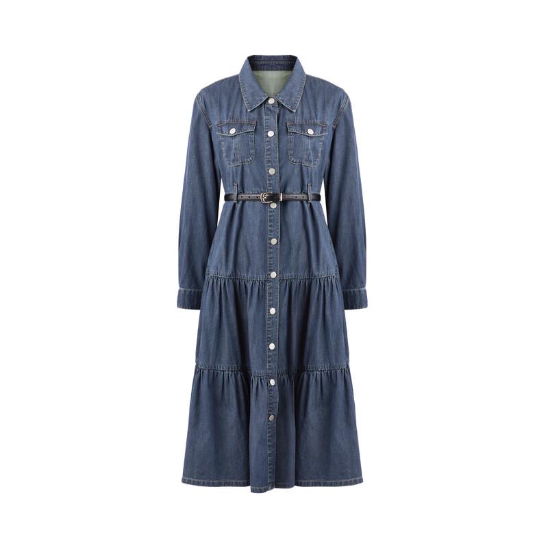 Qiushui Yiren Women's 2025 Spring Fashion Casual Tiered Dress