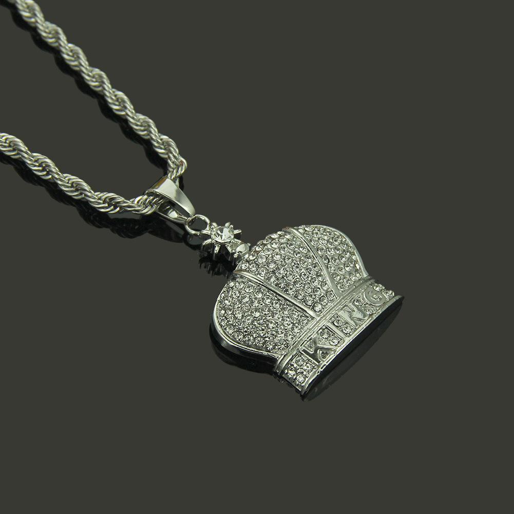 New Hip Hop Cool Trendy Crown Mens and Womens Necklace Pendant Necklace