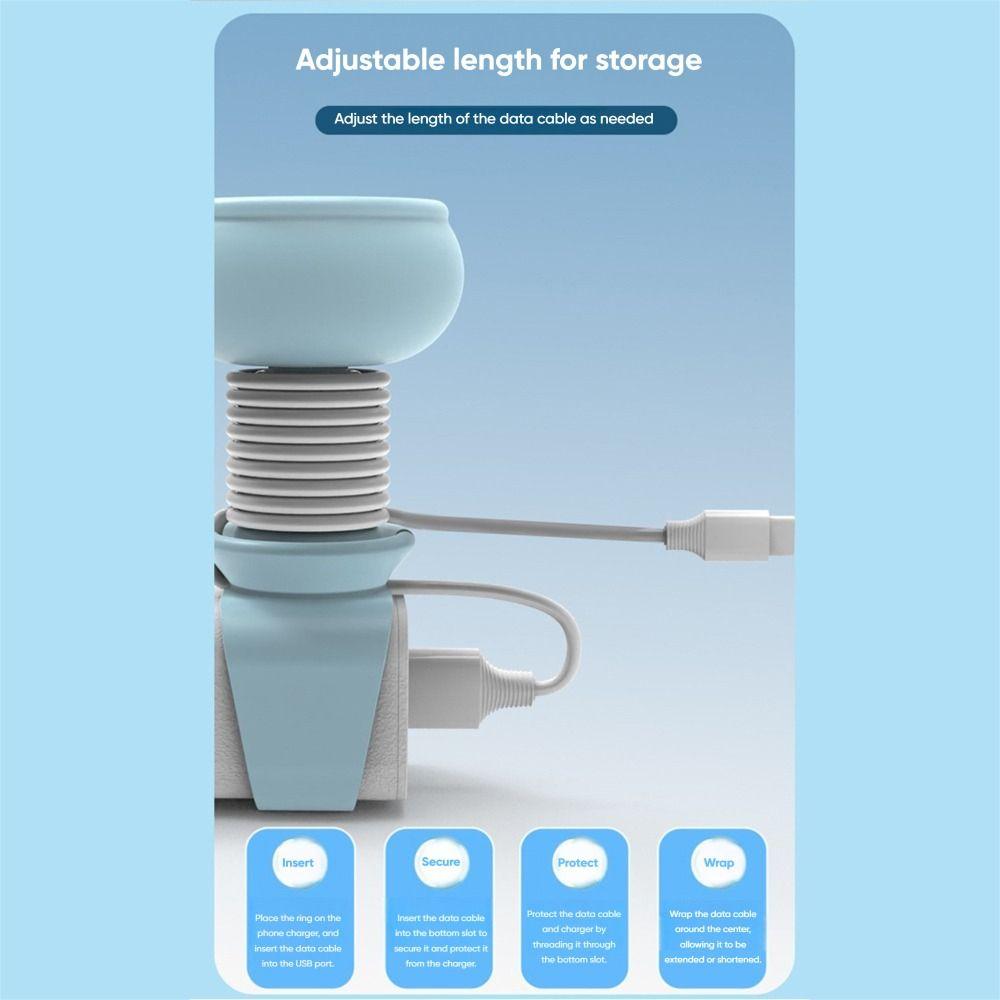 New Portable Data Cable Winder Multi-function Silicone Binding Belt Data Cable Buckle Belt Cartoon Data Cable Protective Cover