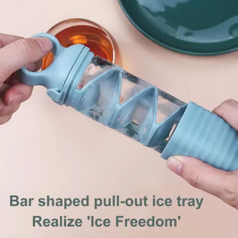 Easy Release Foldable Ice Tray Collapsible Plastic Ice Maker Mold for Kitchen Barbecue Refrigerator Outdoor Drink Cooling