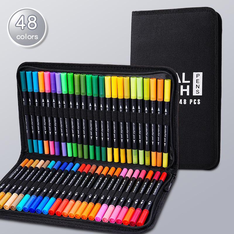 Children's Double-ended Washable Watercolor Pens with Soft Tips