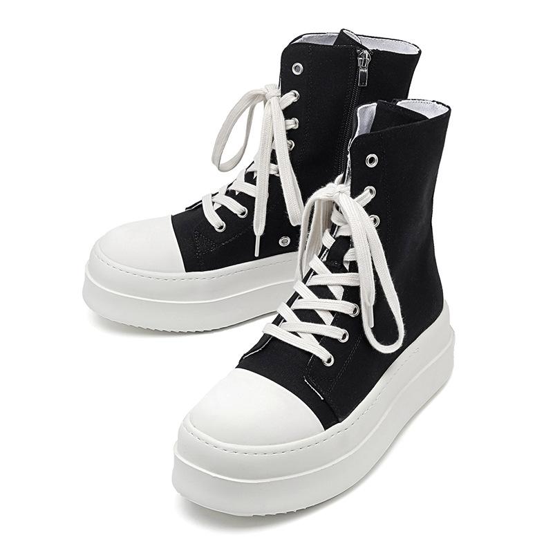 High-top Shoes Men's Niche Board Shoes New American Trend Thick-soled Cool Street Couple High-top Board Shoes 18459-R