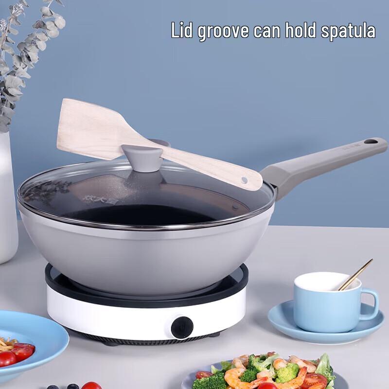 COOKER KING 26cm Non-Stick Flat-Bottom Wok Frying Pan