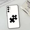 Creative puzzle   Phone Case Black Silicone Soft For Samsung S25,S24,S21,S22,S23,S30,Ultra,S20,Plus,Fe,Lite