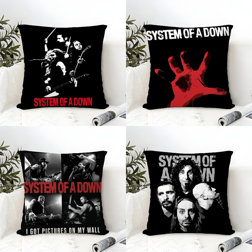 Metal Band System of a Down Pillow Case Cotton Linen Fabric Square Zipper Pillowcase Home Decorative Living Room