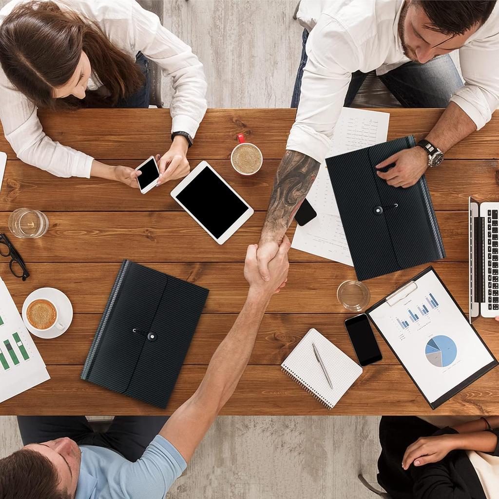 7 Pocket Expanding File Folder with Tab Erts, Accordian File Organizer Document Receipt Organizer, Accordion Folder File Keeper A4 Letter Size, for