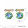 SUYU Fashion Geometry Drop Glaze Enamel Earrings Light Luxury Temperament Simple And Generous Fashion Earrings