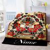 Tattoo Customize Text Blanket Cozy Personalized Blanket Warmthful Decor Great for Living Room Seaside Home Decor Bedding Ideal for All Seasons