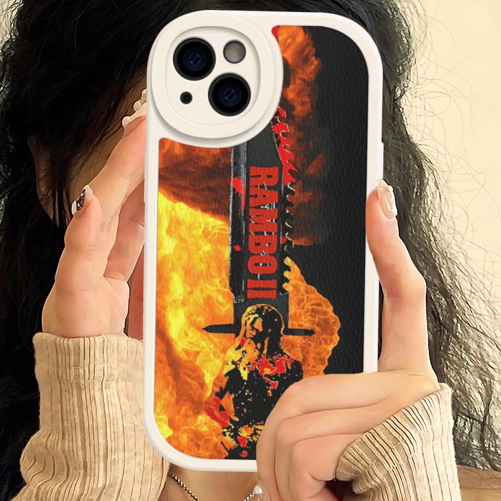 

1pc Movie Rambo First Blood Leather Phone Case For IPhone 16 15 14 13 12 11 Pro Max Plus Shockproof Cover 11 pro max