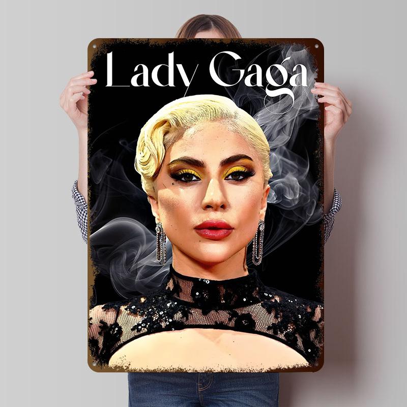 Lady Gaga Blikplaten Posters Aanpasbare Muurkunst Retro Vintage Metalen Borden voor Huis Kamer Aangepast Bord Mancave Decoratie Gaming