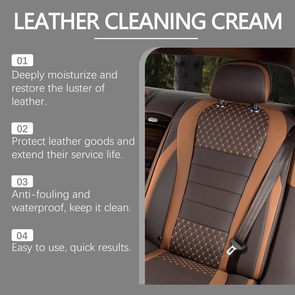 100g  Car Leather Care Paste Car Interior Leather Care Stain Removal Renovation Cleaning Paste