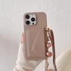 Leather Crossbody Card Holder Case for iPhone 14/16/17 Pro Max - Protective & Stylish Back Cover for Women