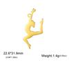 Teamer 5pcs/lot DIY Gymnast Sporter Charms Stainless Steel Gymnastics Dancer for Necklcae Bracelets Keychain Jewelry Making Gift