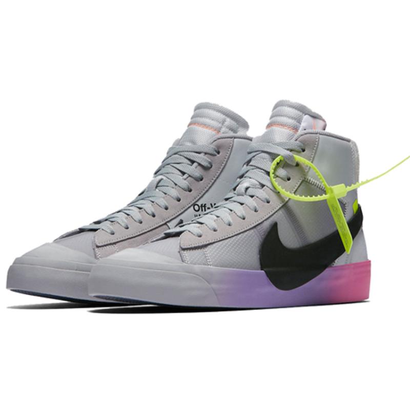 Nike Blazer Mid Off White Wolf Grey Serena Queen Sneakers Skateboard Schuhe AA3832-002