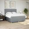 Exclusive House - Bed Slat Base with Mattress Light Grey 180x200cm Fabric