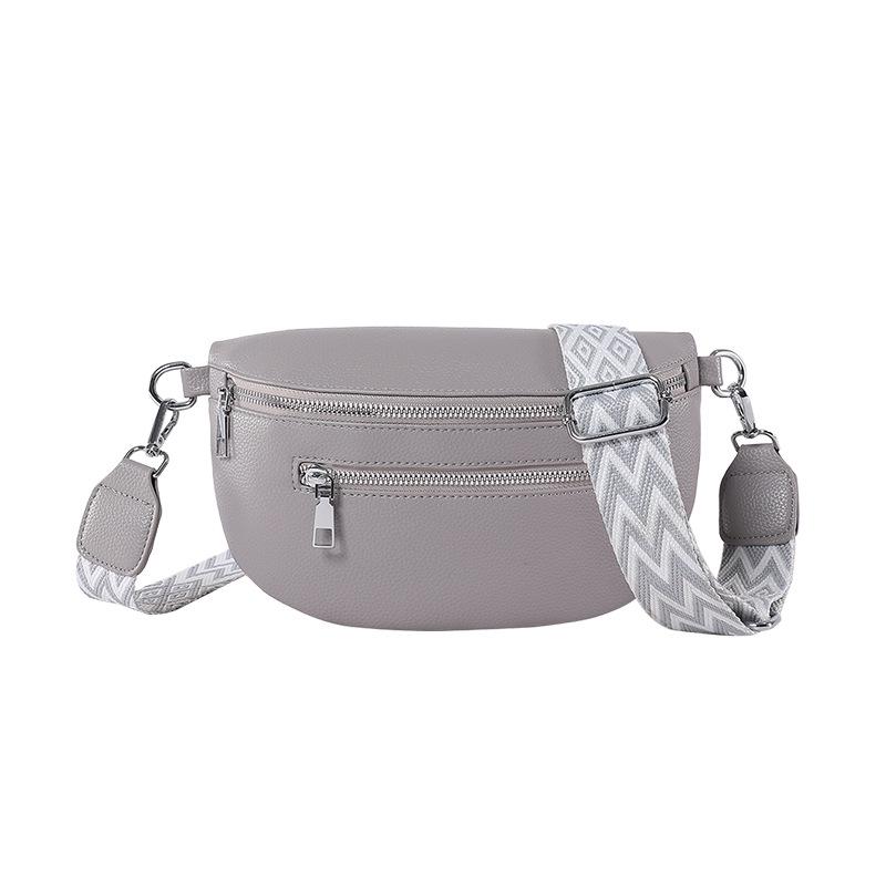 

Women s Spring 2025 Dumpling Bag - Trendy Jacquard Webbing PU Leather Crossbody in European & American Style серый