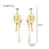 Genshin Impact Earring Ear Studs Barbatos Venti Wind Element Irregular Metal Pendant Earrings For Women Cosplay Party Jewelry