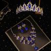 Shiny Bridal Jewelry Sets Baroque Style Crystal Headdress Exquisite Tiara Earrings Necklace  Women