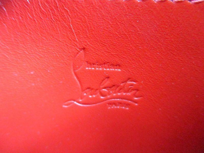 Authentic Christian Louboutin Panettone Black Leather Multicolor Spikes Round Zip Wallet #9746  Refurbished