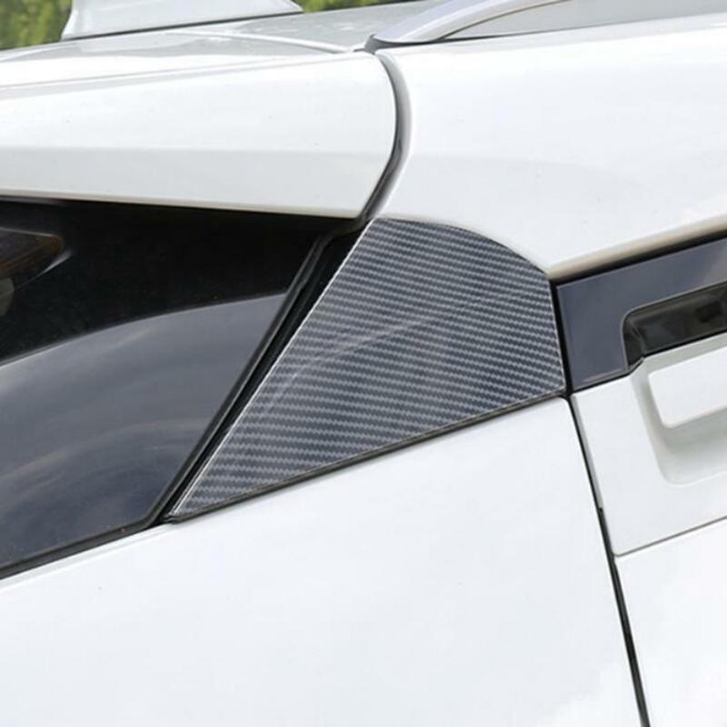1Pair Carbon Fiber Style Rear Window Side Spoiler Wing Strip Protection Trim for Toyota C-HR CHR 2016-