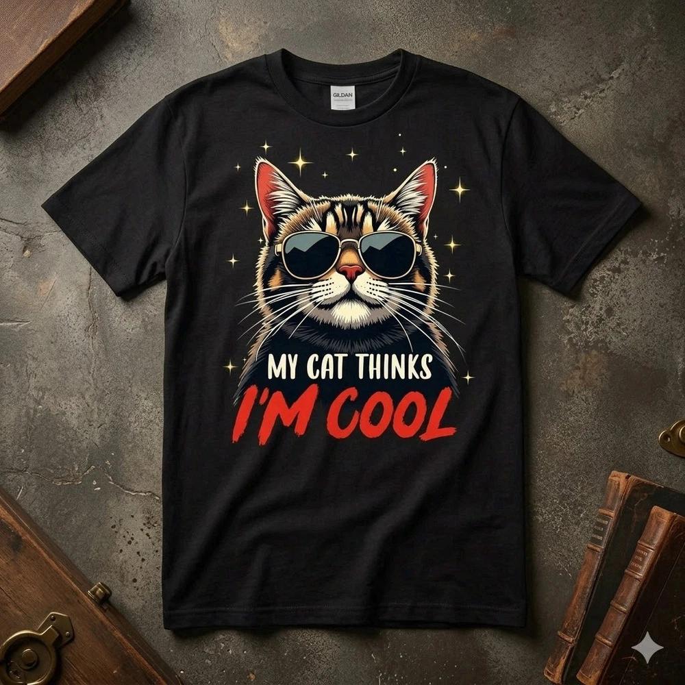 My Cat Thinks I'm Cool Graphic Unisex T-shirt