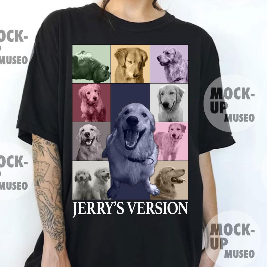 Custom Dog T-Shirt Design: Retro Pet Photo Collage (PNG)