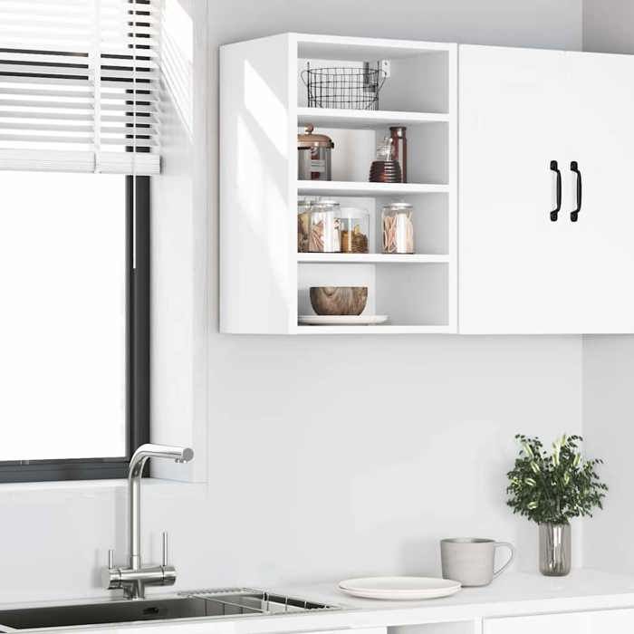 VidaXL Armoire suspendue "Riga" Blanc 40 x 29,5 x 60 cm Bois d'ingénierie 854175