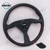 SIBEIKE Montecarlo Style Leather Steering Wheel 14inch JDM Modified Car Sports Racing Steering Wheel