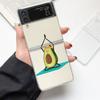 Cute Avocado Baby Yoga Fashion Phone Case For Samsung Galaxy Z Flip 3 4 5 6 7 Hard Folding Z Flip4 PC Cover Protector Gift