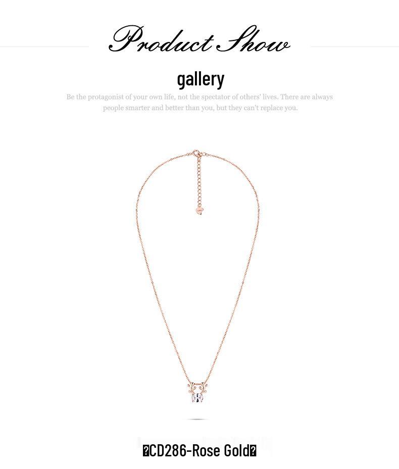 Collier ras du cou Femme Roue Ferris Élan Argent - Argent Sterling S925, Bijou de Noël de Luxe Léger.