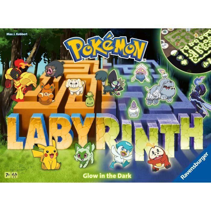 Labyrinthe pokémon, jeu de société classique, glow in the dark, pour enfant et famille, dès 7 ans, 22705, ravensburger