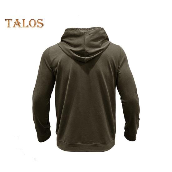 Höst Vår Herr Topp Dragsko Bröstfickor Knäppt Huva Långärmad Enfärgad Elastisk Manschett Mellång Längd Sport Casual Hoodie